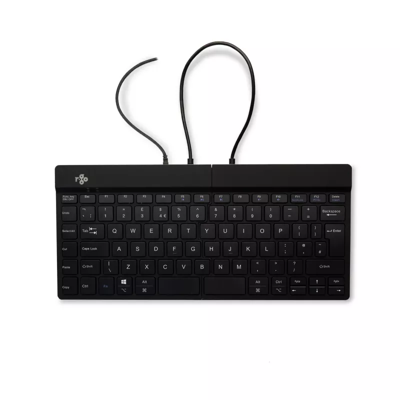 R-Go Tools Klawiatura ergonomiczna R-Go Split Break v2 z oprogramowaniem do przerw, ergonomiczna klawiatura dzielona, QWERTY (UK), przewodowa, czarna