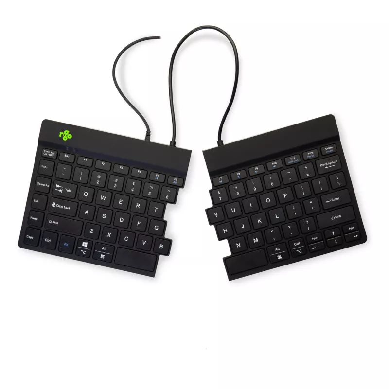 Klawiatura ergonomiczna R-Go Tools R-Go Split Break v2 z oprogramowaniem Break, ergonomiczna klawiatura dzielona, QWERTY (US), przewodowa, czarna