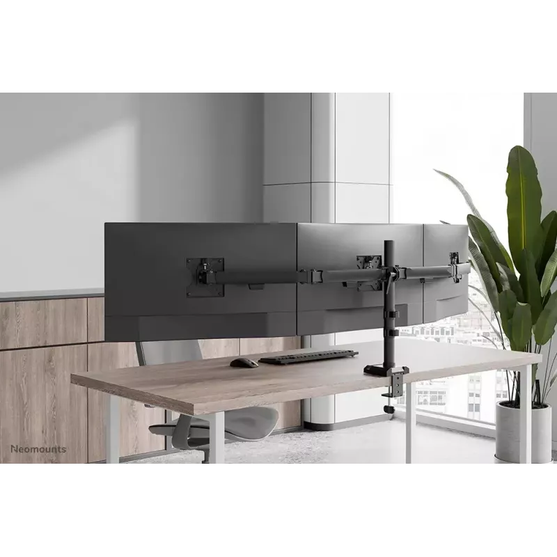 Ramię do monitora biurkowego Neomounts DS60-600BL3 Zacisk/Przelotka 10-27 cali