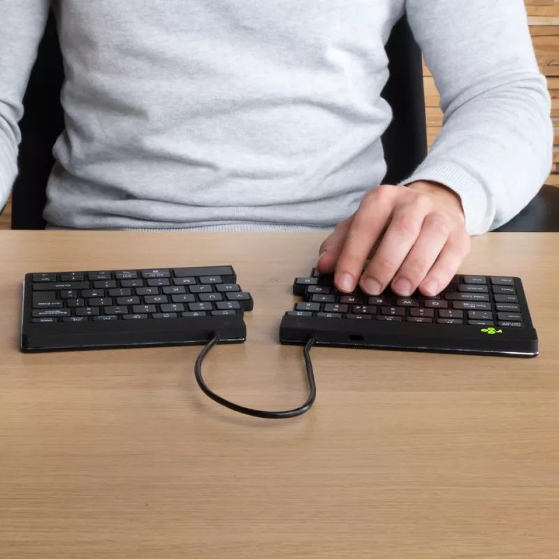 R-Go Tools Ergonomic klawiatura R-Go Split Break with break software, ergonomic split klawiatura, QWERTY (US), Bluetooth, Czarny