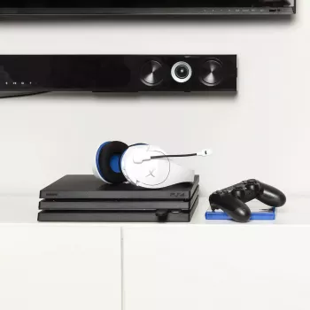 HyperX Cloud Stinger Core - Bezprzewodowy zestaw słuchawkowy do gier (biało-niebieski) - PS5-PS4