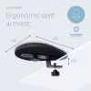 R-Go Tools Podłokietnik R-Go split, ergonomiczny podłokietnik dwuczęściowy, regulowany, symetryczny, z miękką pianką, czarny