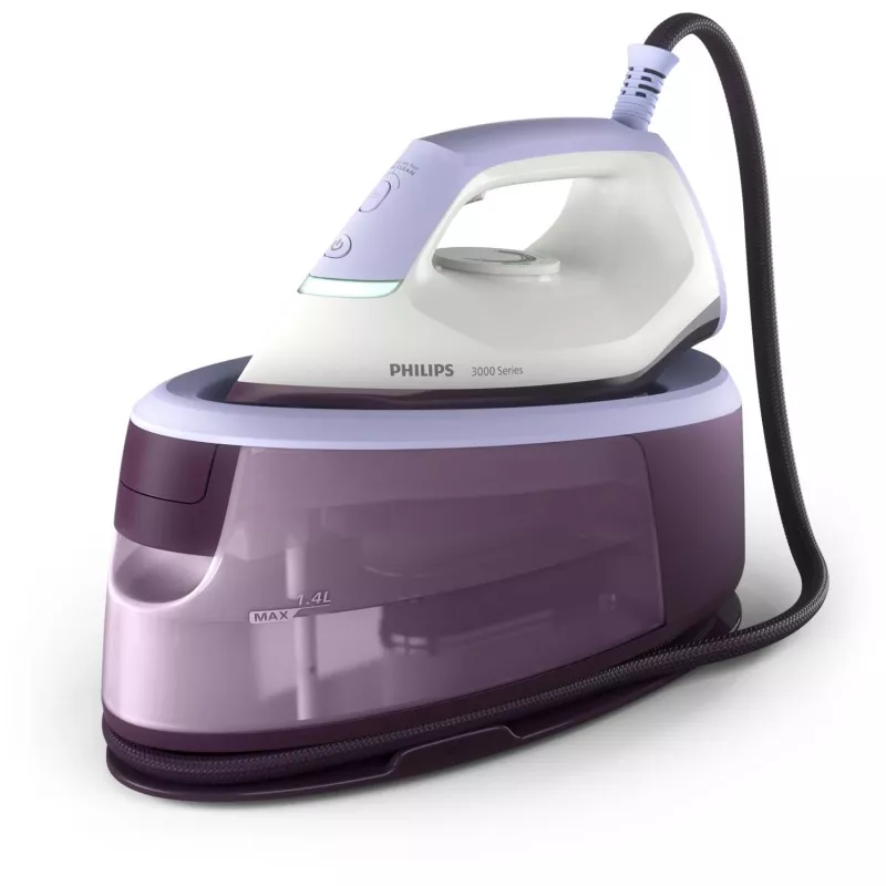 Philips 3000 series PSG3000/30 stacja parowa 2400 W 1,4 L Ceramiczna stopa Fioletowy, Biały