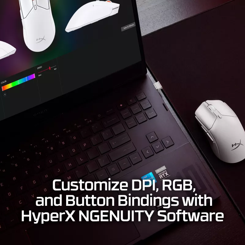 HyperX Pulsefire Haste 2 Mini - Bezprzewodowa mysz gamingowa (biała)