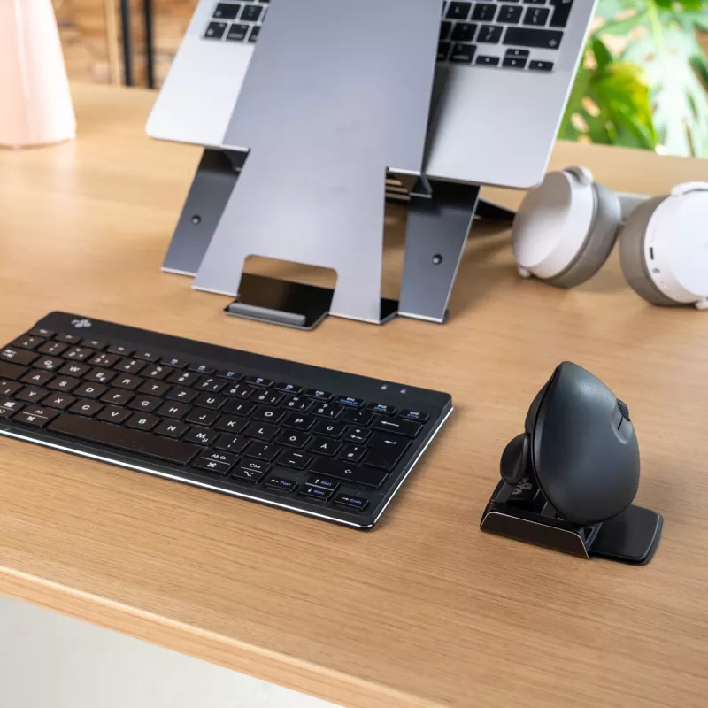 Ergonomiczna mysz R-Go Twister z oprogramowaniem Break, symetryczna mysz dla obu rąk, składana, Bluetooth i przewodowa