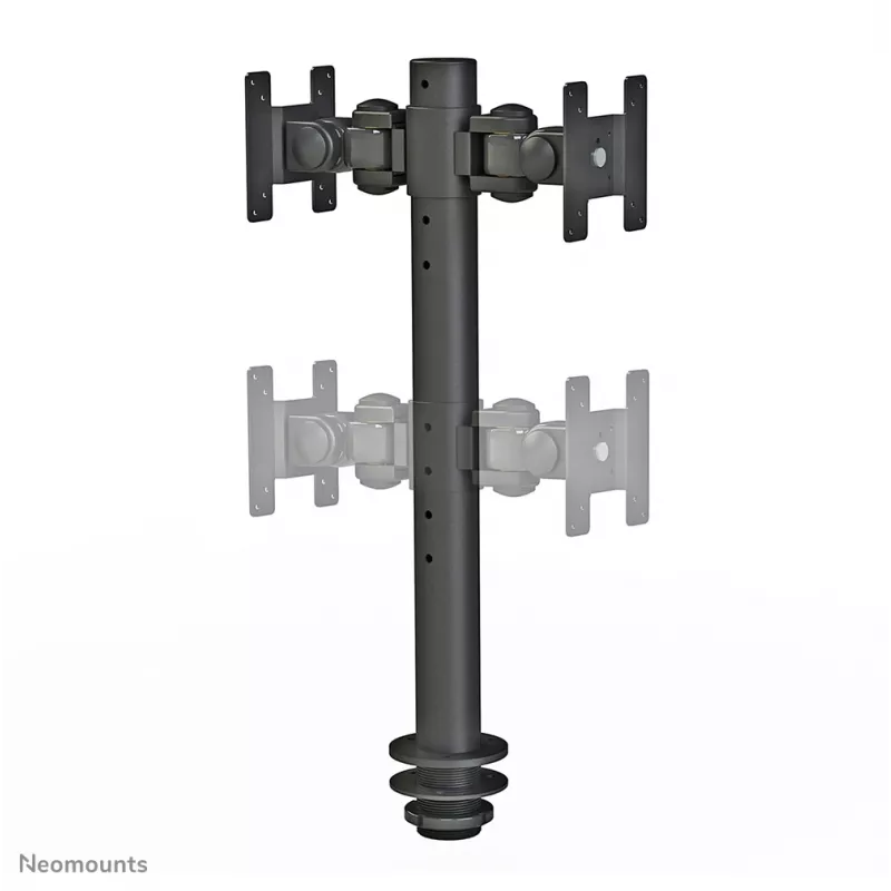 Neomounts FPMA-D050DCzarny Ramię monitora 10-30 cali, przelotka, 10 kg, 25.4 cm (10 cali), 76.2 cm (30 cali), 100 x 100 mm, czarny