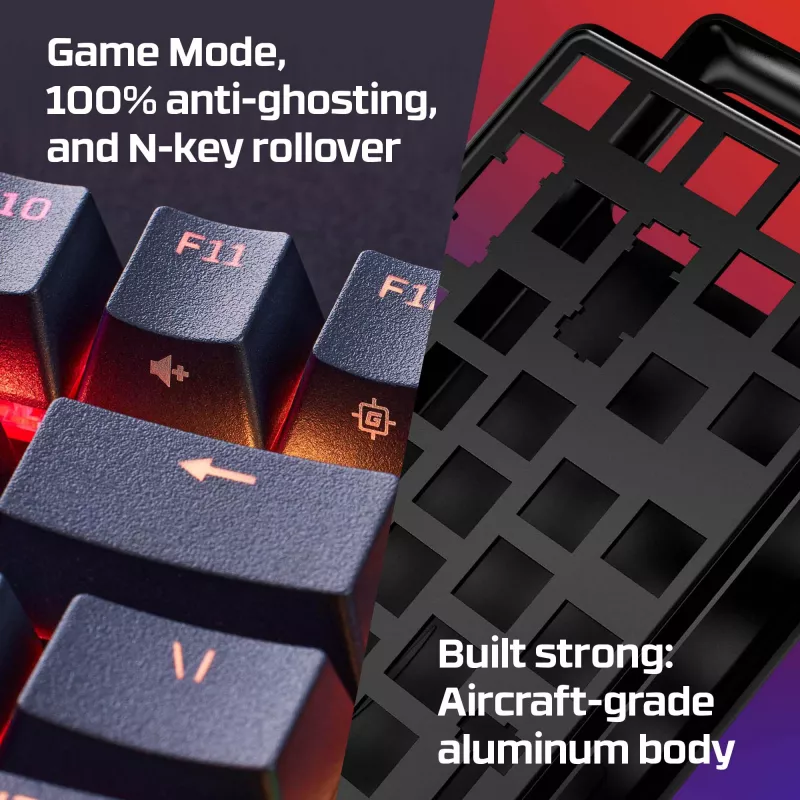 HyperX Alloy Origins Core - Mechaniczna klawiatura gamingowa - HX niebieski (układ US)