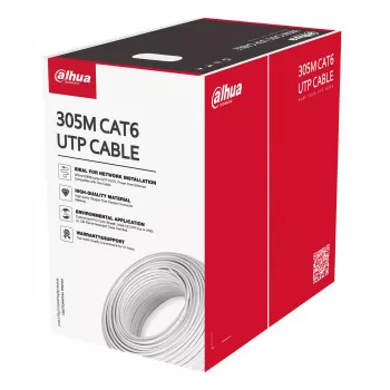 Kabel sieciowy Dahua Technology PFM920I-6UN-C-V2 biały 305 m Kat. 6 U/UTP (UTP)