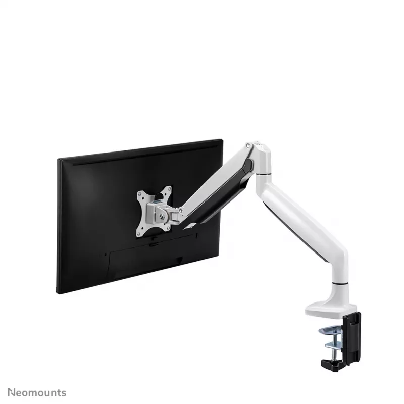 Ramię do monitora Neomounts NM-D750WHITE 10-32 cali - sprężyna gazowa, zacisk/przelotka, 9 kg, 25,4 cm (10 cali), 81,3 cm (32 cale), 100 x 100 mm, biały