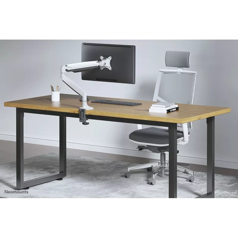 Ramię do monitora Neomounts NM-D750WHITE 10-32 cali - sprężyna gazowa, zacisk/przelotka, 9 kg, 25,4 cm (10 cali), 81,3 cm (32 cale), 100 x 100 mm, biały