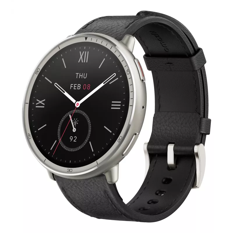 Amazfit W2433EU1N Smartwatch / zegarek sportowy 3,35 cm (1,32 cala) AMOLED Cyfrowy 466 x 466 pikseli Ekran dotykowy Srebrny
