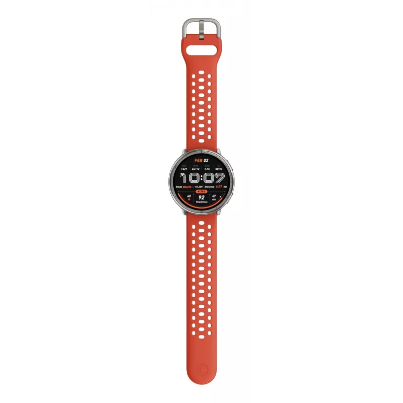 Amazfit W2433EU1N Smartwatch / zegarek sportowy 3,35 cm (1,32 cala) AMOLED Cyfrowy 466 x 466 pikseli Ekran dotykowy Srebrny