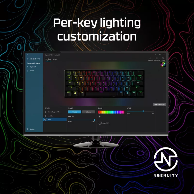 HyperX Alloy Origins 60 - Mechaniczna klawiatura gamingowa - HX czerwony (układ US)