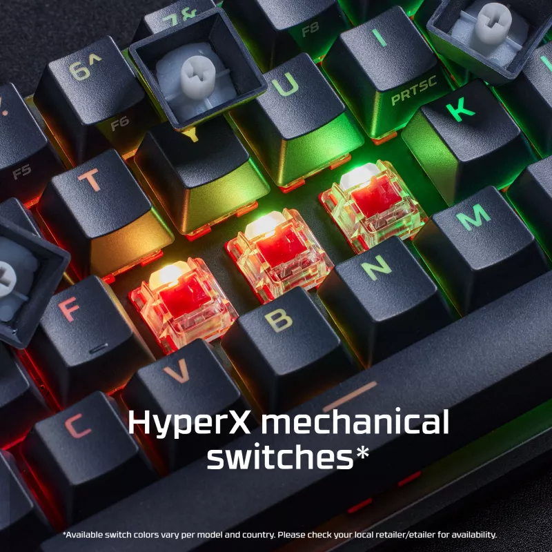 HyperX Alloy Origins 65 - Mechaniczna klawiatura gamingowa - HX czerwony (układ US)