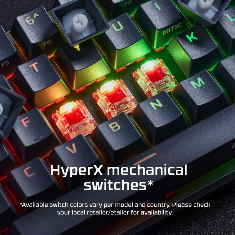 HyperX Alloy Origins 65 - Mechaniczna klawiatura gamingowa - HX czerwony (układ US)