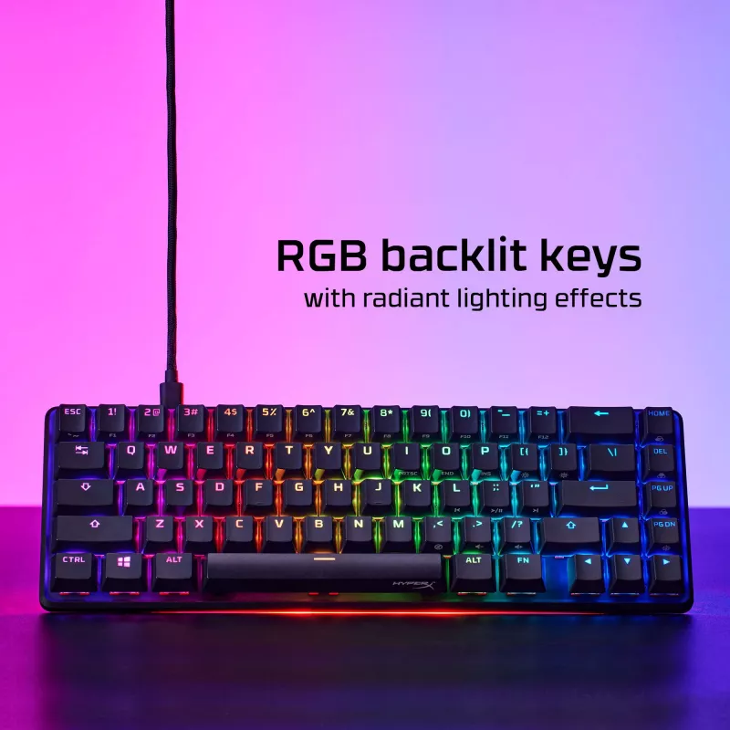 HyperX Alloy Origins 65 - Mechaniczna klawiatura gamingowa - HX czerwony (układ US)