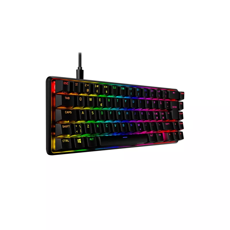 HyperX Alloy Origins 65 Mechaniczna klawiatura gamingowa HX czerwony przewodowa RGB