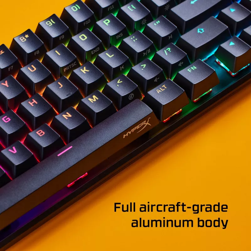 HyperX Alloy Origins 65 Mechaniczna klawiatura gamingowa HX czerwony przewodowa RGB