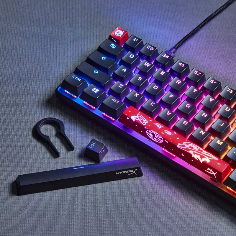 HyperX Alloy Origins 65 Mechaniczna klawiatura gamingowa HX czerwony przewodowa RGB