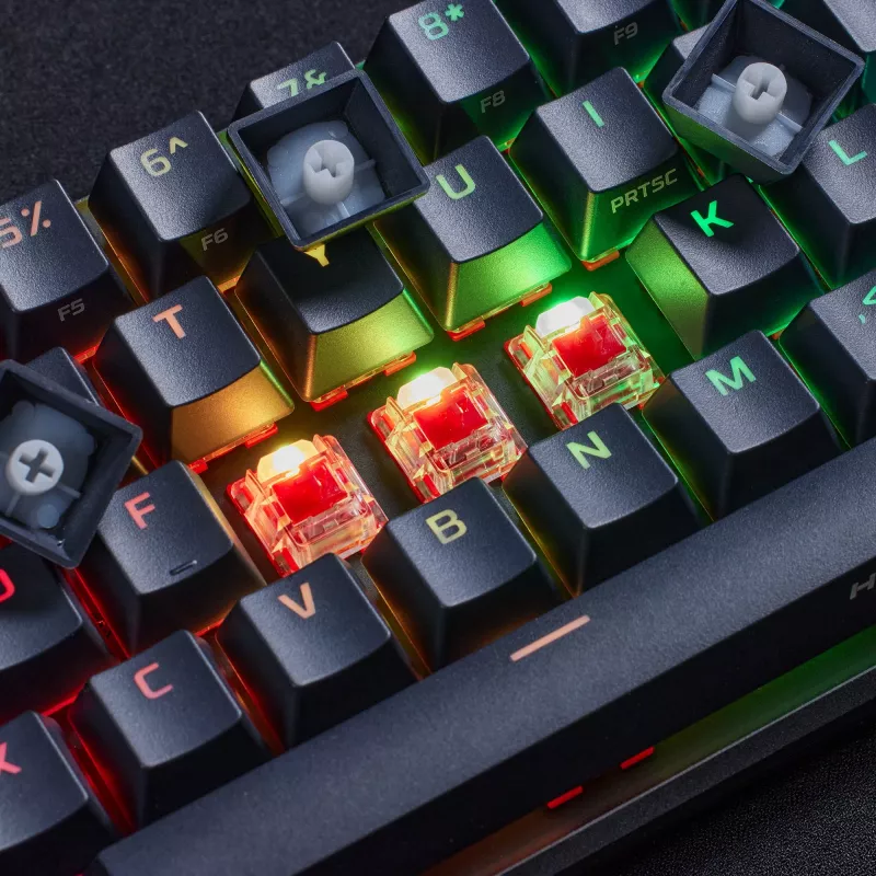 HyperX Alloy Origins 65 Mechaniczna klawiatura gamingowa HX czerwony przewodowa RGB