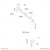 Neomounts FPMA-D935POLE70 Ramię do monitora 10-30 cali, Zacisk, 10 kg, 25.4 cm (10 cali), 76.2 cm (30 cali), 100 x 100 mm, Srebrny