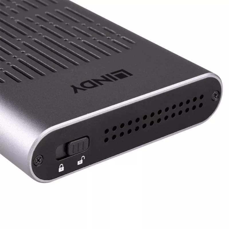 Obudowa Lindy USB 3.2 Gen 2x2 Dual na dwa dyski SSD M.2 NVMe z funkcją klonowania