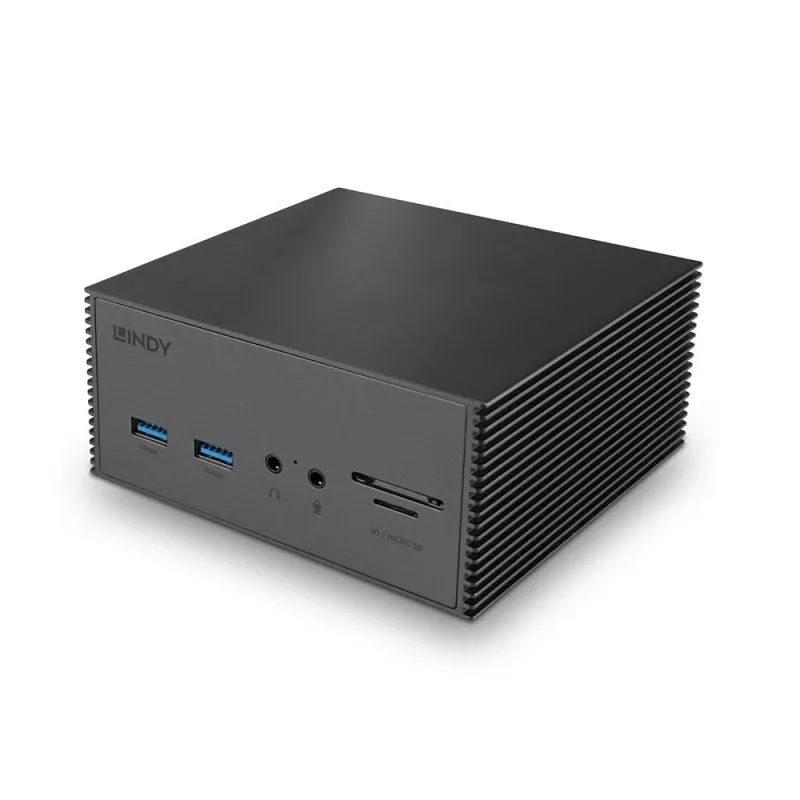 Lindy DST-Pro 101, stacja dokująca do laptopa USB-C z obsługą 4K i zasilaczem 100 W