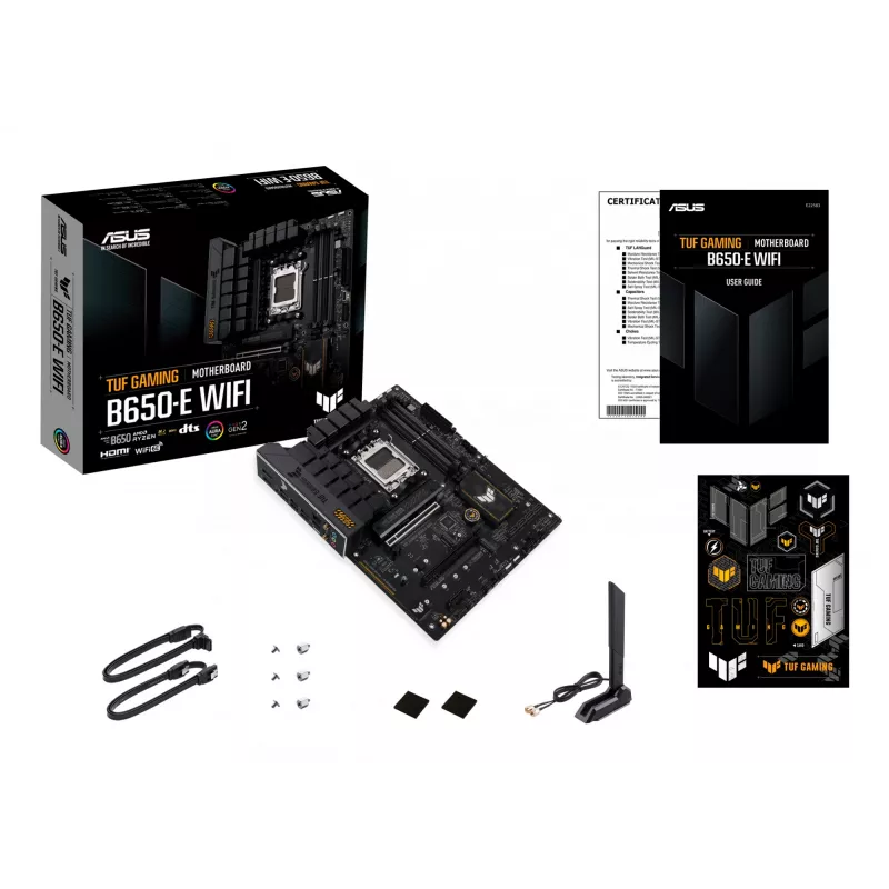 Płyta główna ASUS TUF GAMING B650-E WIFI ATX Socket AM5 DDR5 4x DIMM 192GB Wi‑Fi 6E Bluetooth 5.3 3x M.2 2.5Gb LAN