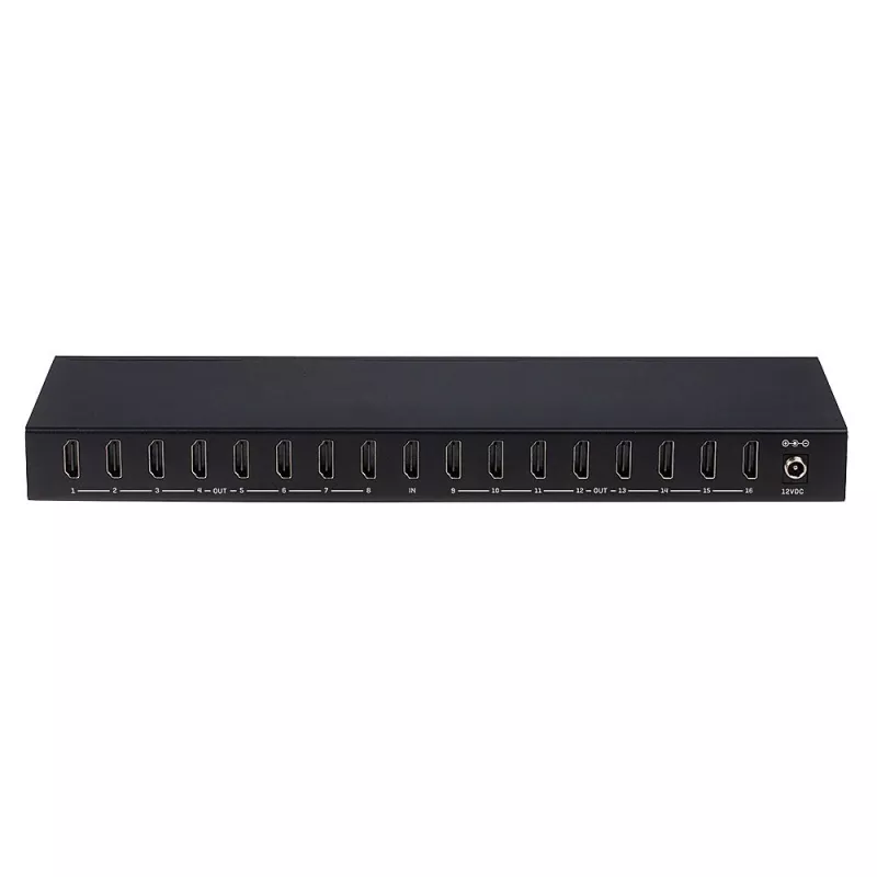 Lindy 16 Port HDMI 4K60 Splitter 16x HDMI 3840x2160 Czarny