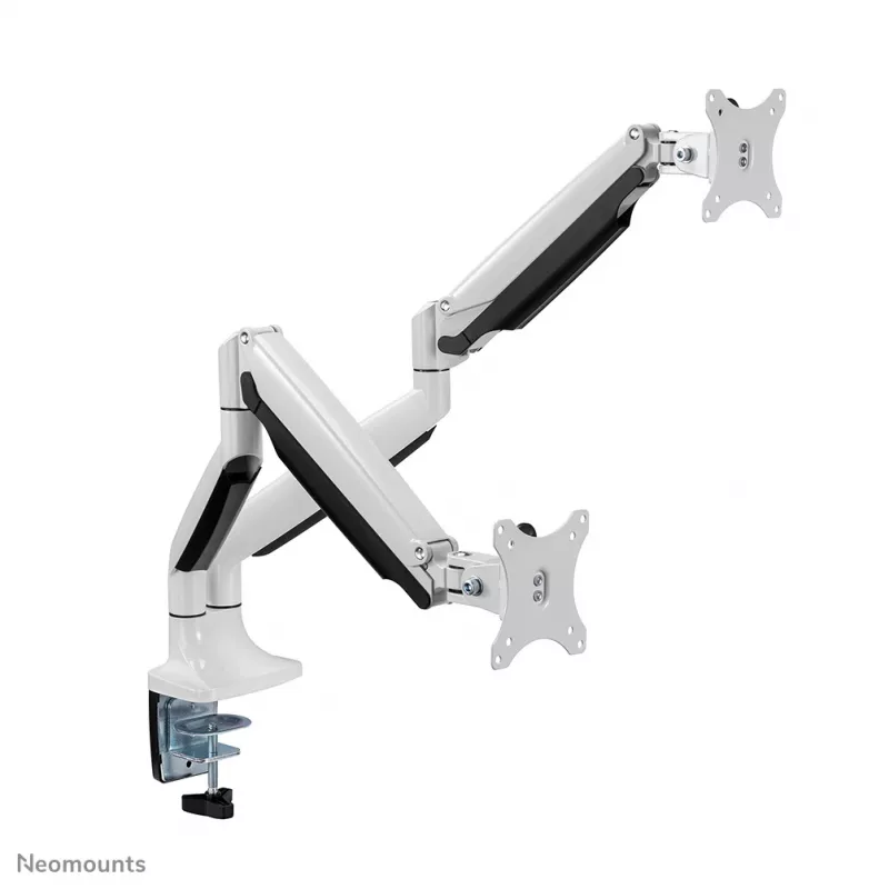 Neomounts NM-D750DWHITE Ramię do monitora 10-32 cale - sprężyna gazowa, Zacisk/Przelotka, 9 kg, 25,4 cm (10 cali), 81,3 cm (32 cale), 100 x 100 mm, Biały