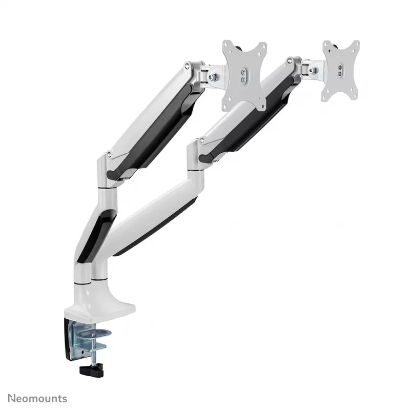 Neomounts NM-D750DWHITE Ramię do monitora 10-32 cale - sprężyna gazowa, Zacisk/Przelotka, 9 kg, 25,4 cm (10 cali), 81,3 cm (32 cale), 100 x 100 mm, Biały