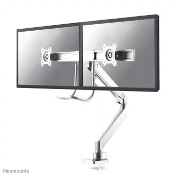 Neomounts NM-D775DXWHITE Ramię do monitora 10-32 cale - sprężyna gazowa - Topfix - ogranicznik 180°