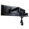 R-Go Tools Ramię do monitora R-Go Caparo Dual, do dwóch monitorów, regulowane za pomocą sprężyny gazowej, udźwig 3-9 kg, w 100% okrągłe, czarne