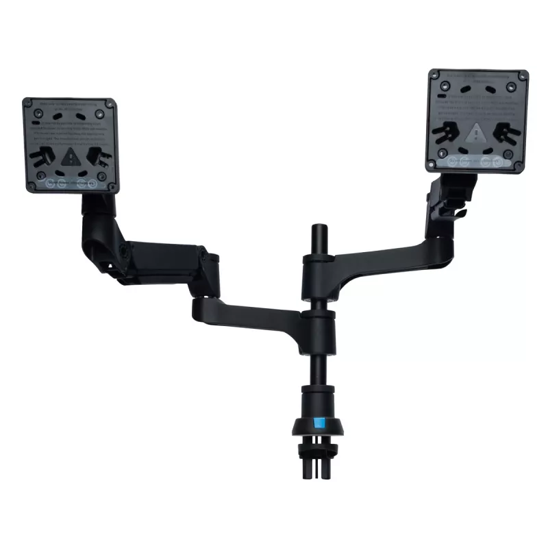R-Go Tools Ramię do monitora R-Go Caparo Dual, do dwóch monitorów, regulowane za pomocą sprężyny gazowej, udźwig 3-9 kg, w 100% okrągłe, czarne