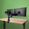 R-Go Tools Ramię do monitora R-Go Caparo Dual, do dwóch monitorów, regulowane za pomocą sprężyny gazowej, udźwig 3-9 kg, w 100% okrągłe, czarne