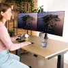 R-Go Tools Ramię do monitora R-Go Caparo Dual, do dwóch monitorów, regulowane za pomocą sprężyny gazowej, udźwig 3-9 kg, w 100% okrągłe, czarne