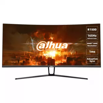 Monitor komputerowy Dahua Technology LM34-E330C 86.4 cm (34 cale) 3440 x 1440 pikseli UltraWide Quad HD LCD Czarny, Czerwony