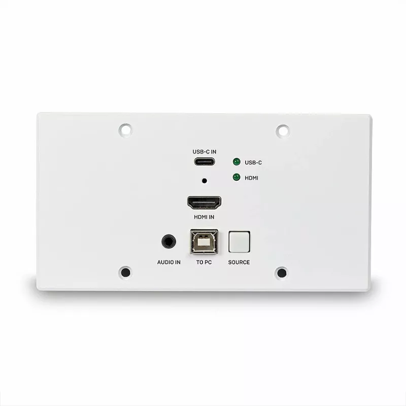 Lindy 150m Cat.6 HDMI 4K60 & Type C HDBaseT EU Wall Plate KVM Extender, Transmitter