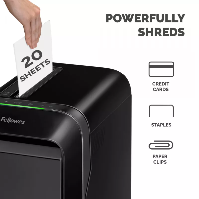 Fellowes LX Series 5050401 niszczarka dokumentów Mikrocięcie 65 dB Czarny