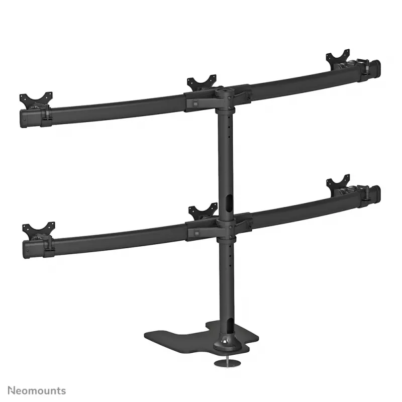Neomounts FPMA-D700DD6 Uchwyt do monitora 10-27 cali, wolnostojący/przepust kablowy, 8 kg, 25,4 cm (10 cali), 68,6 cm (27 cali), 100 x 100 mm, Czarny