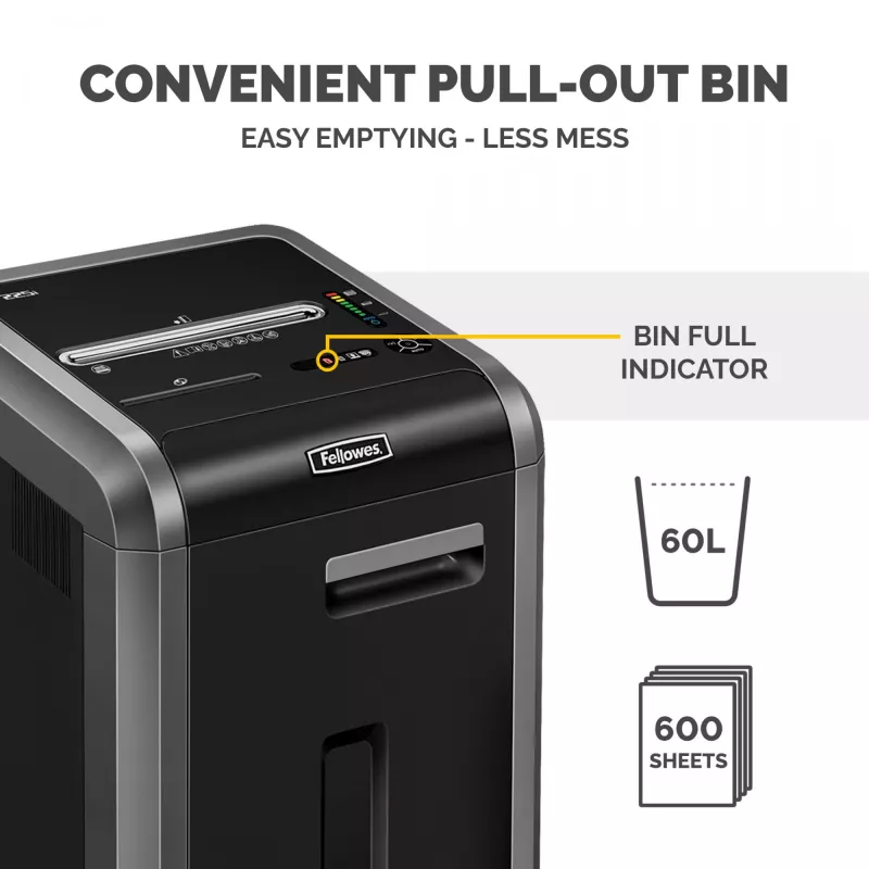 Fellowes Niszczarka 225Ci 24 arkusze niszczarka krzyżowa z pojemnikiem 60 l wysoki poziom bezpieczeństwa P4