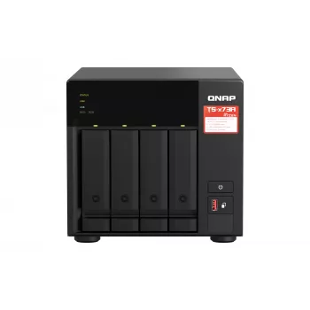 QNAP TS-473A NAS Tower Ryzen Embedded V1500B 8 GB DDR4 0 TB QNAP Turbo System Czarny