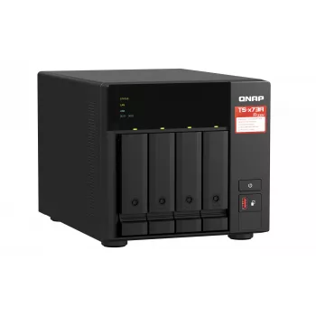 QNAP TS-473A NAS Tower Ryzen Embedded V1500B 8 GB DDR4 0 TB QNAP Turbo System Czarny
