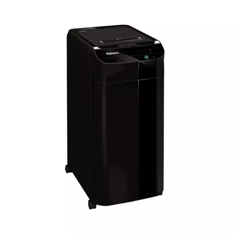 Niszczarka Fellowes 100135793 — ścinki 4 x 38 mm, kosz 68 l, czarna