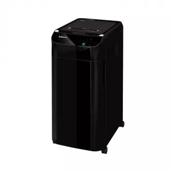 Niszczarka Fellowes 100135793 — ścinki 4 x 38 mm, kosz 68 l, czarna