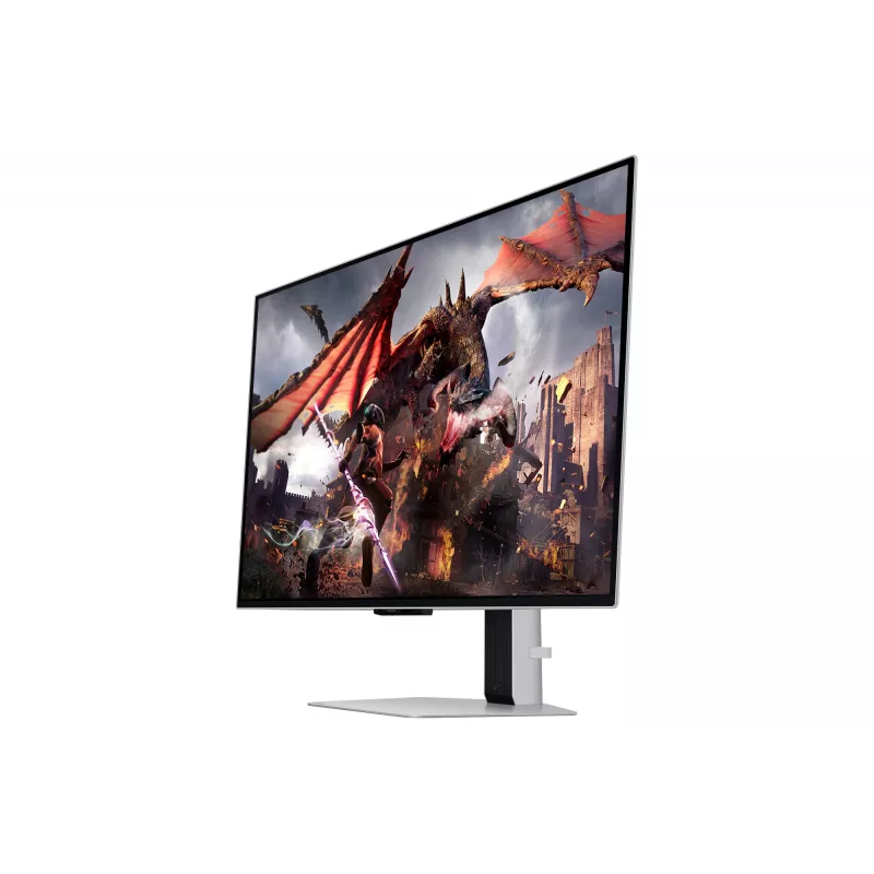 Monitor Samsung G80SD 32 calowy OLED 3840 x 2160 16:9 0.03 ms USB 3.2 Gen 1 VESA z regulacją wysokości srebrny