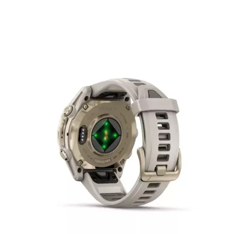 Smartwatch GARMIN fenix 8 Gold — 43 mm, AMOLED 1.3 cala, Szafir, 10 ATM, GPS/GLONASS/BeiDou/Galileo, 32 GB, bateria 10-dniowa