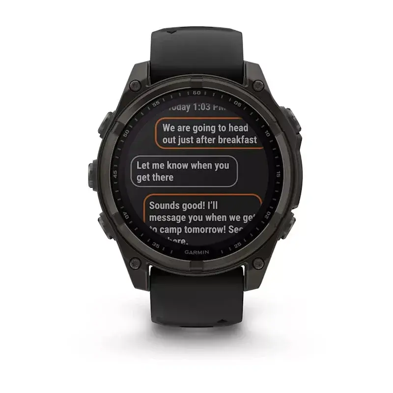 Sport smartwatch GARMIN fenix 8 Black — 51 mm koperta, szafirowa soczewka, Solar, GPS, 32 GB, 10 ATM, wyświetlacz 1,3 cala