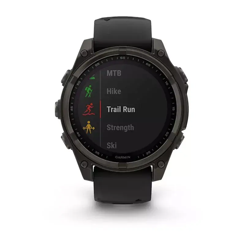 Sport smartwatch GARMIN fenix 8 Black — 51 mm koperta, szafirowa soczewka, Solar, GPS, 32 GB, 10 ATM, wyświetlacz 1,3 cala