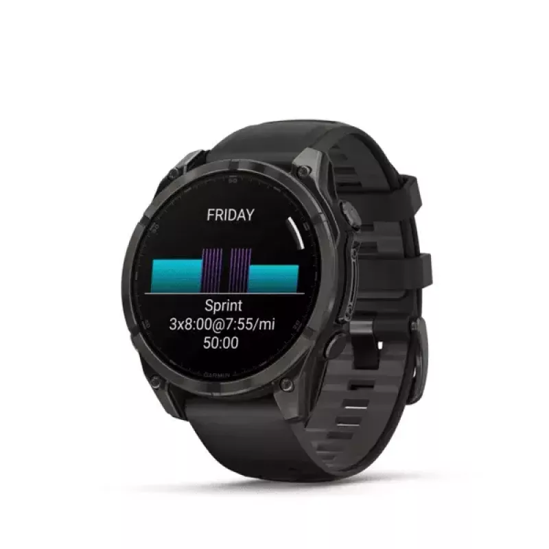 Sport smartwatch GARMIN fenix 8 Black, koperta 47 mm, AMOLED 1,4 cala, szafirowe szkło, GPS/GLONASS/Galileo, bateria do 16 dni